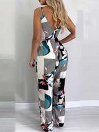 Stunncal Spaghetti Strap Mixed Jumpsuit