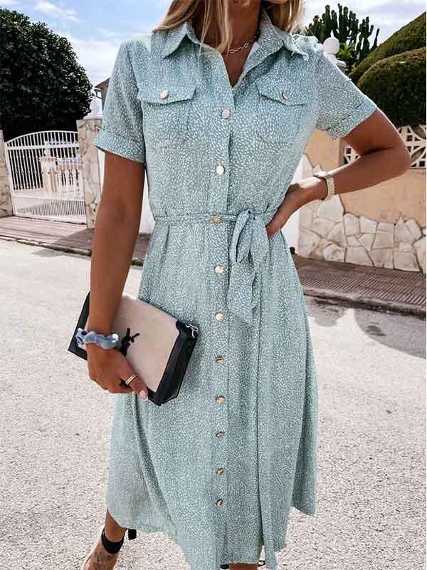 Stunncal Printed Button Dress