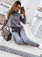Stunncal Drawstring Plain Loungewear Sets (3 colors)