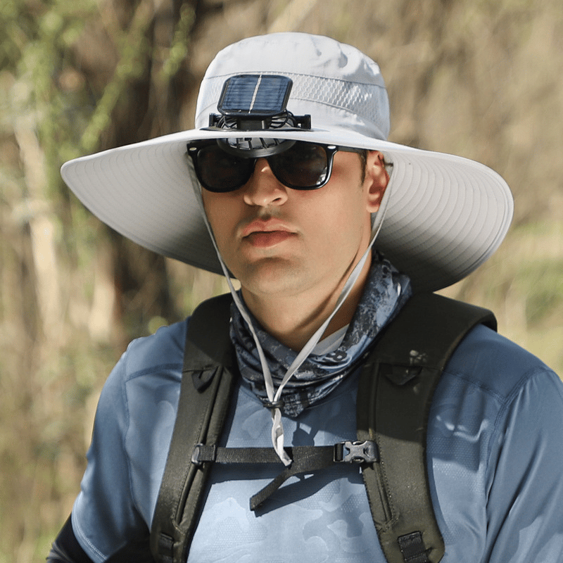 🎁Best father‘s Day Gifts❤2025 New Ultralight Solar Fan Sun Hat – Lighter Than a Baseball!⚾(Only 11oz)：Japanese Design