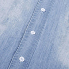 Stunncal Button Short Sleeve Denim Dress