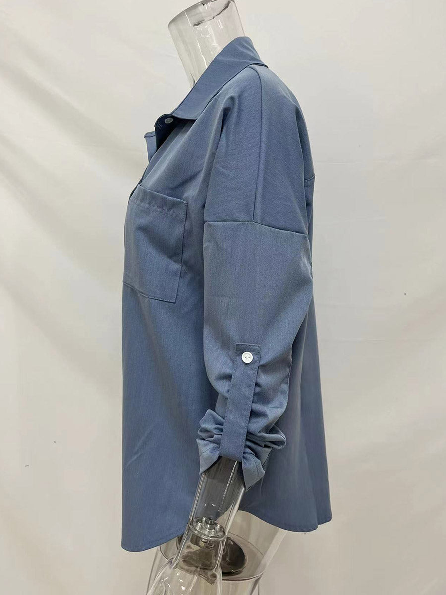 Stunncal Loose Long-Sleeved Casual Blouse (8 colors)