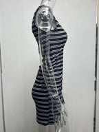 Stunncal Striped Round Neck Dress(8 Colors)