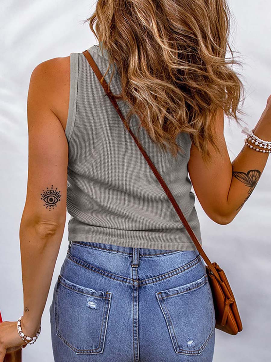 Stunncal Solid Color Comfortable Casual Vest