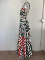Stunncal Printed Halter Beach Resort Dress(3 Colors)