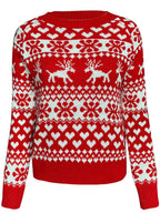 Stunncal Snowflake Moose Christmas Sweater