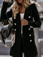 Stunncal Work Street Solid Buttons Turn-back Collar Outerwear(4 Colors)