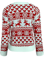 Stunncal Snowflake Moose Christmas Sweater
