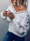 Stunncal Lace Patchwork Sweater
