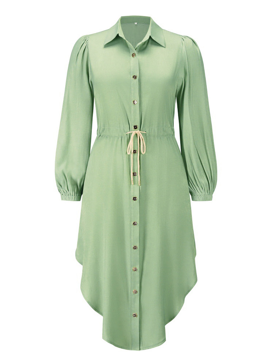 Stunncal Long-Sleeved Waist-Skimming Dresses