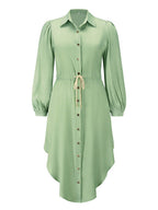 Stunncal Long-Sleeved Waist-Skimming Dresses