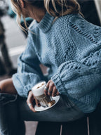 Stunncal Round Neck Hollow Sweater(7 colors)