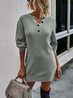 Stunncal Button Knitted Dress