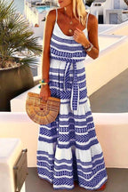 Stunncal Geometric Printed Maxi Dress (2 Colors)