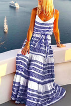 Stunncal Geometric Printed Maxi Dress (2 Colors)