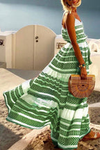 Stunncal Geometric Printed Maxi Dress (2 Colors)