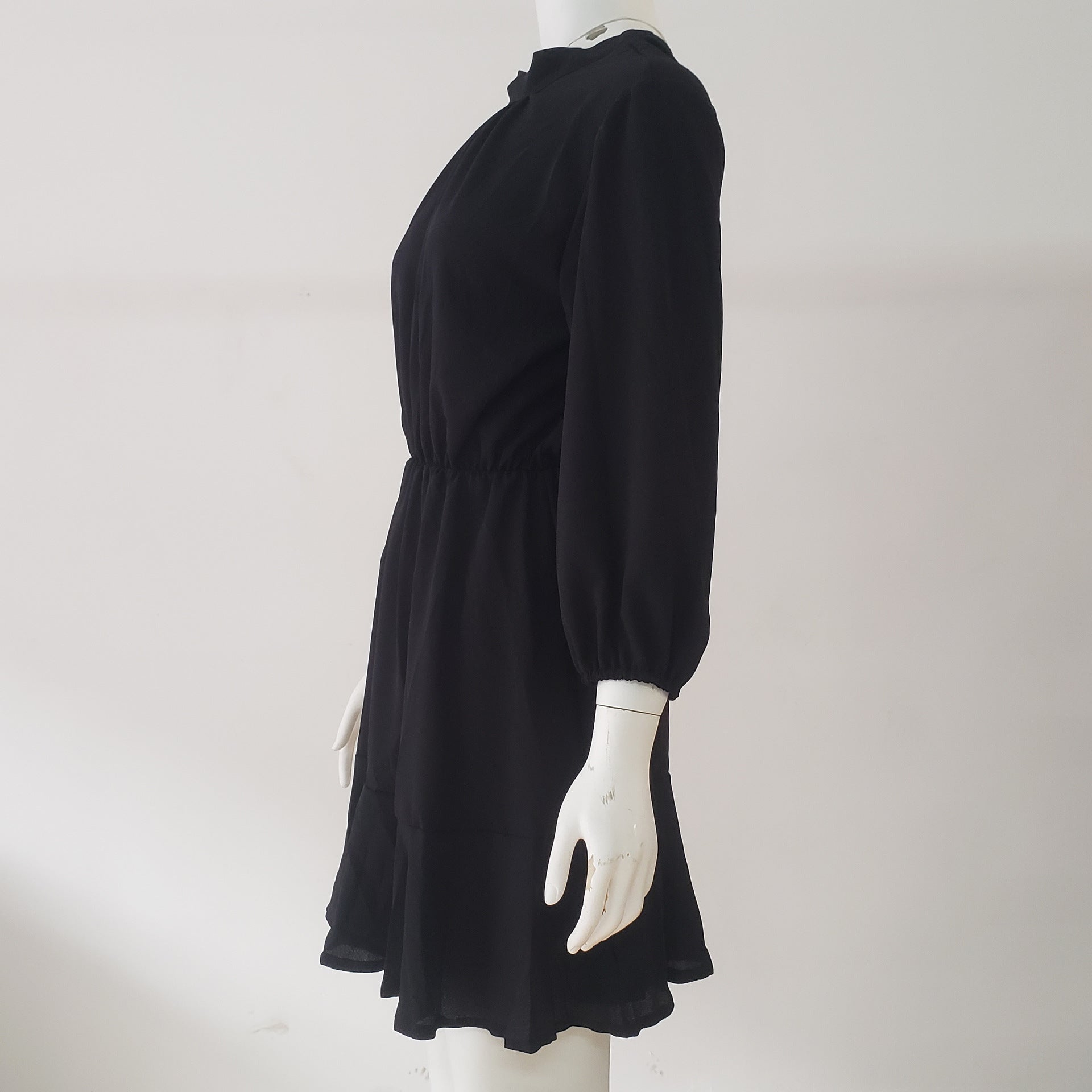 Stunncal Long Sleeve Pleated Midi Dress