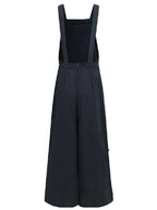 Stunncal Casual Solid Buckle Square Collar Regular Jumpsuits(5 Colors)