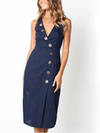 Stunncal Button Vintage Dress