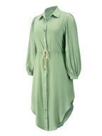 Stunncal Long-Sleeved Waist-Skimming Dresses