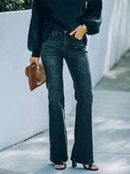 Stunncal Fashion Slim High Waist Stretch Flare Jeans