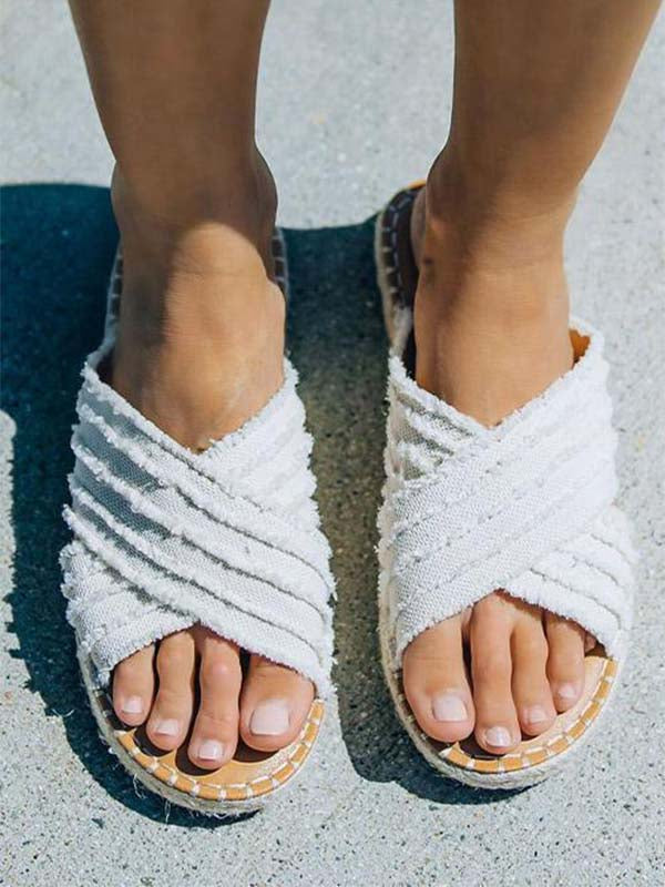 Stunncal Cleo Espadrille Slides(3 colors)