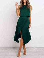 Stunncal Fashion O-Neck Open Two-Piece Dress