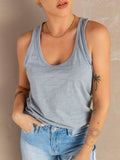 Stunncal Solid Color Casual Tops(6 Colors)