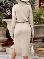 Stunncal High Neck Loose Long Sleeve Two-Piece Suit(5 colors)