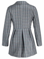 Stunncal Fashion Street Plaid Patchwork Buckle Turn-back Collar Outerwear(3 Colors)