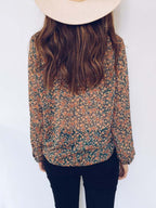 Stunncal Floral Chiffon Blouse