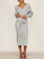 Stunncal V Neck Autumn Dress