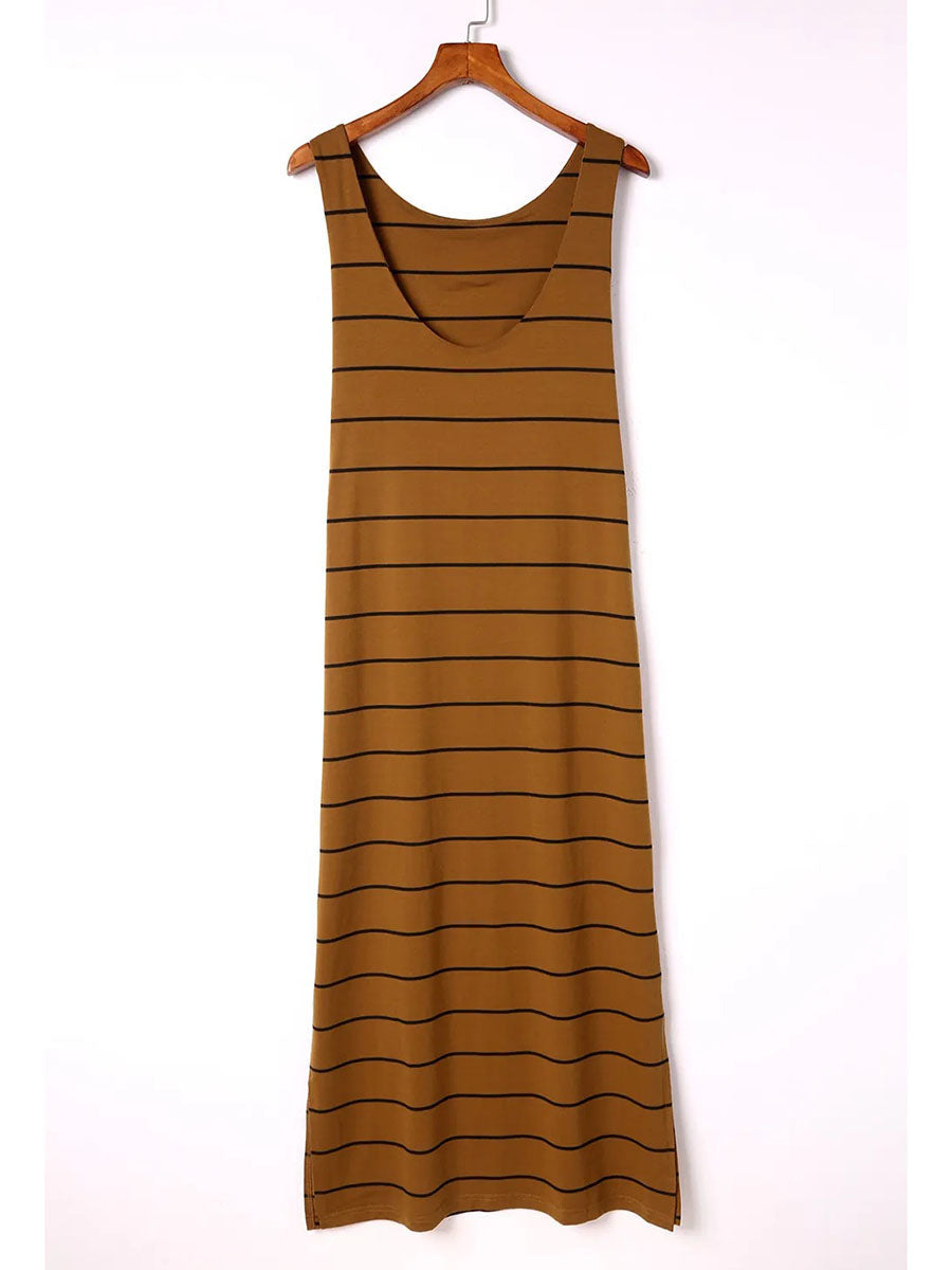 Stunncal Sleeveless Split Dress(6 Colors)
