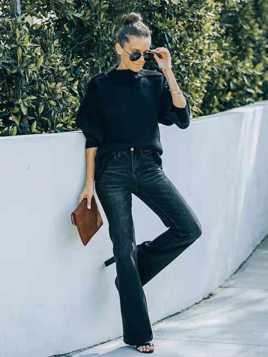 Stunncal Fashion Slim High Waist Stretch Flare Jeans
