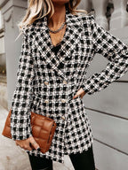 Stunncal Suit Collar Double-Breasted Coat