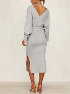 Stunncal V Neck Autumn Dress