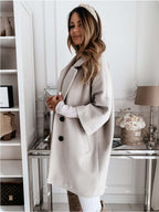 Stunncal 3/4 Sleeve Button Pocket Jacket