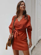 Stunncal V Neck Sexy Mini Dress