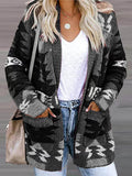 Stunncal Casual Work Print Printing V Neck Cardigans(6 Colors)