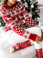 Stunncal Snowflake Moose Christmas Sweater
