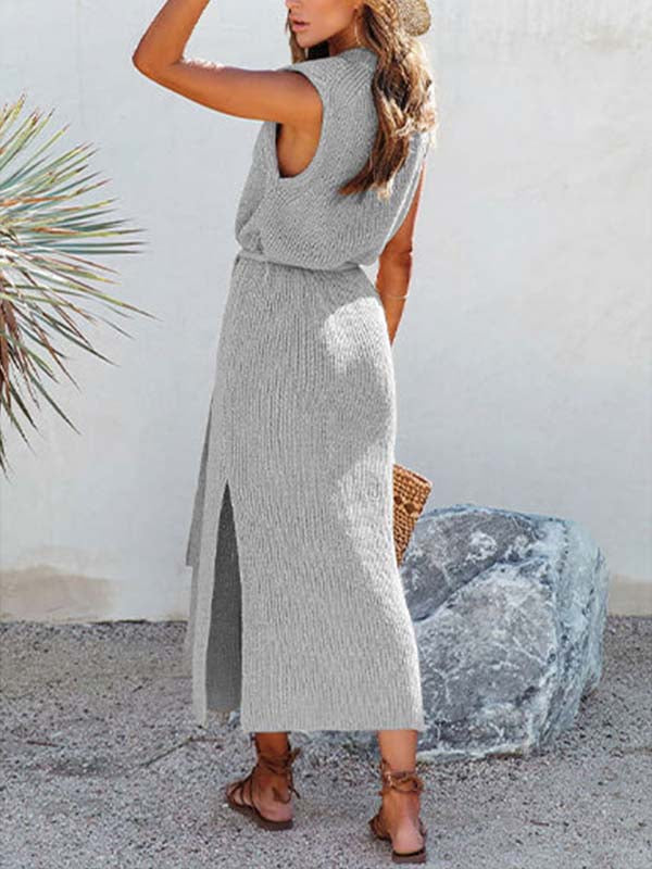 Stunncal Knitted Split Dress