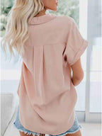 Stunncal Short-Sleeved Solid Color Tops (4 colors)