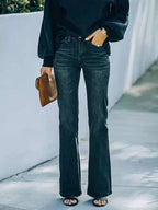 Stunncal Fashion Slim High Waist Stretch Flare Jeans