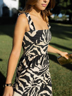 Stunncal Printed Halter Beach Resort Dress(3 Colors)