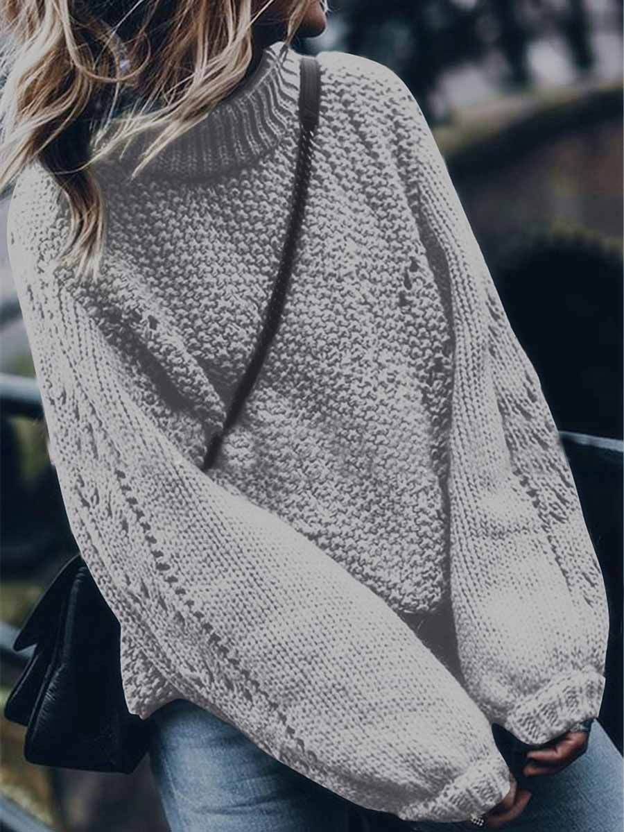 Stunncal Round Neck Hollow Sweater(7 colors)