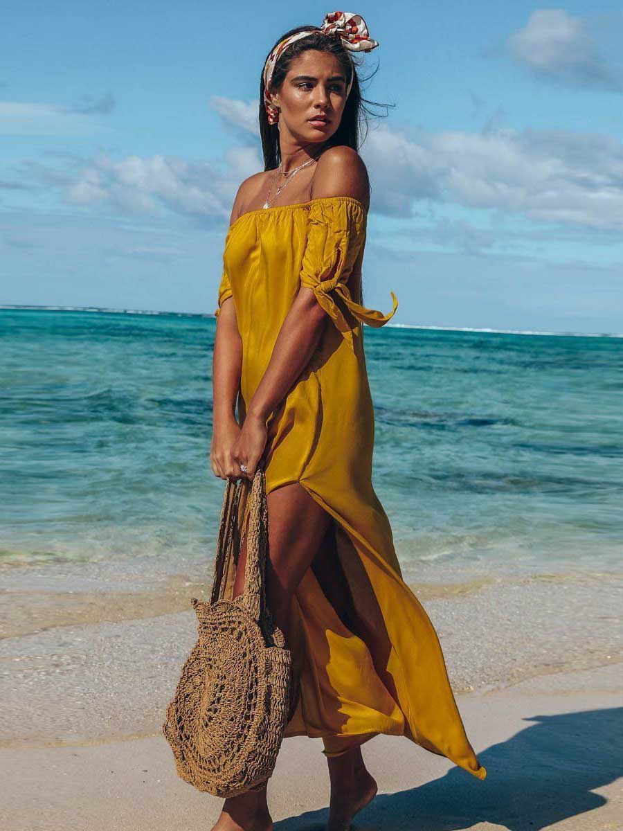 Stunncal One-Shoulder Irregular Split Dress