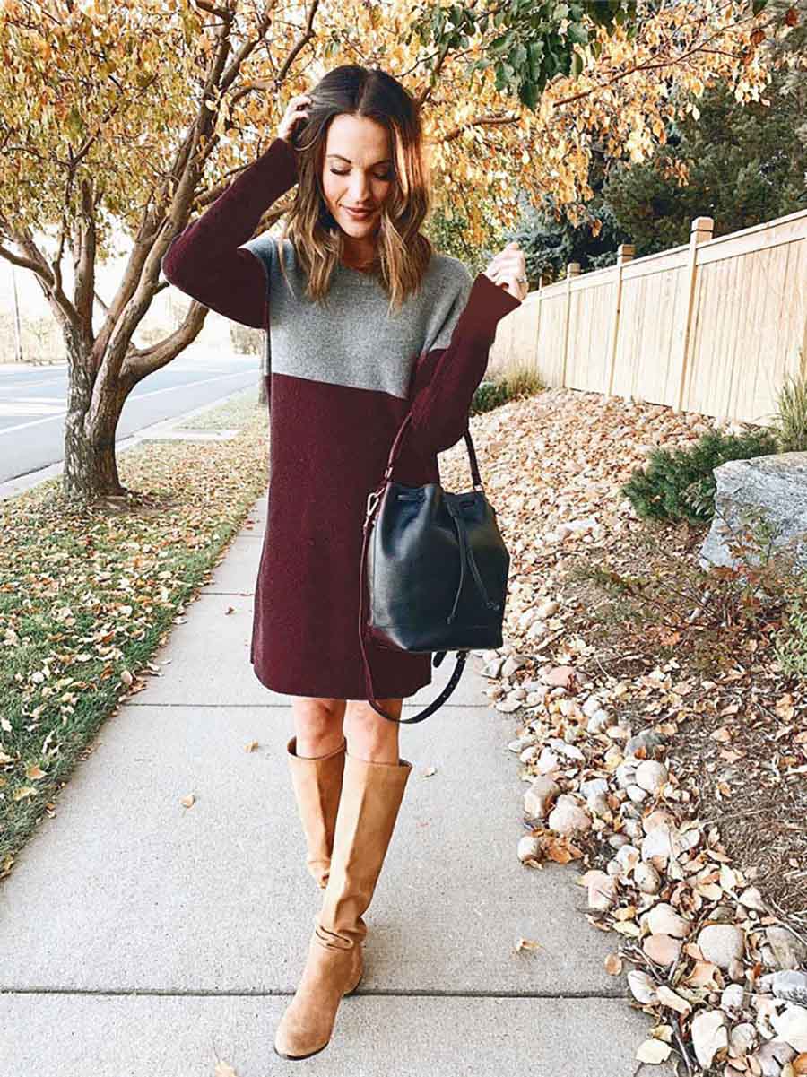 Stunncal O Neck Casual Dress (5 colors)