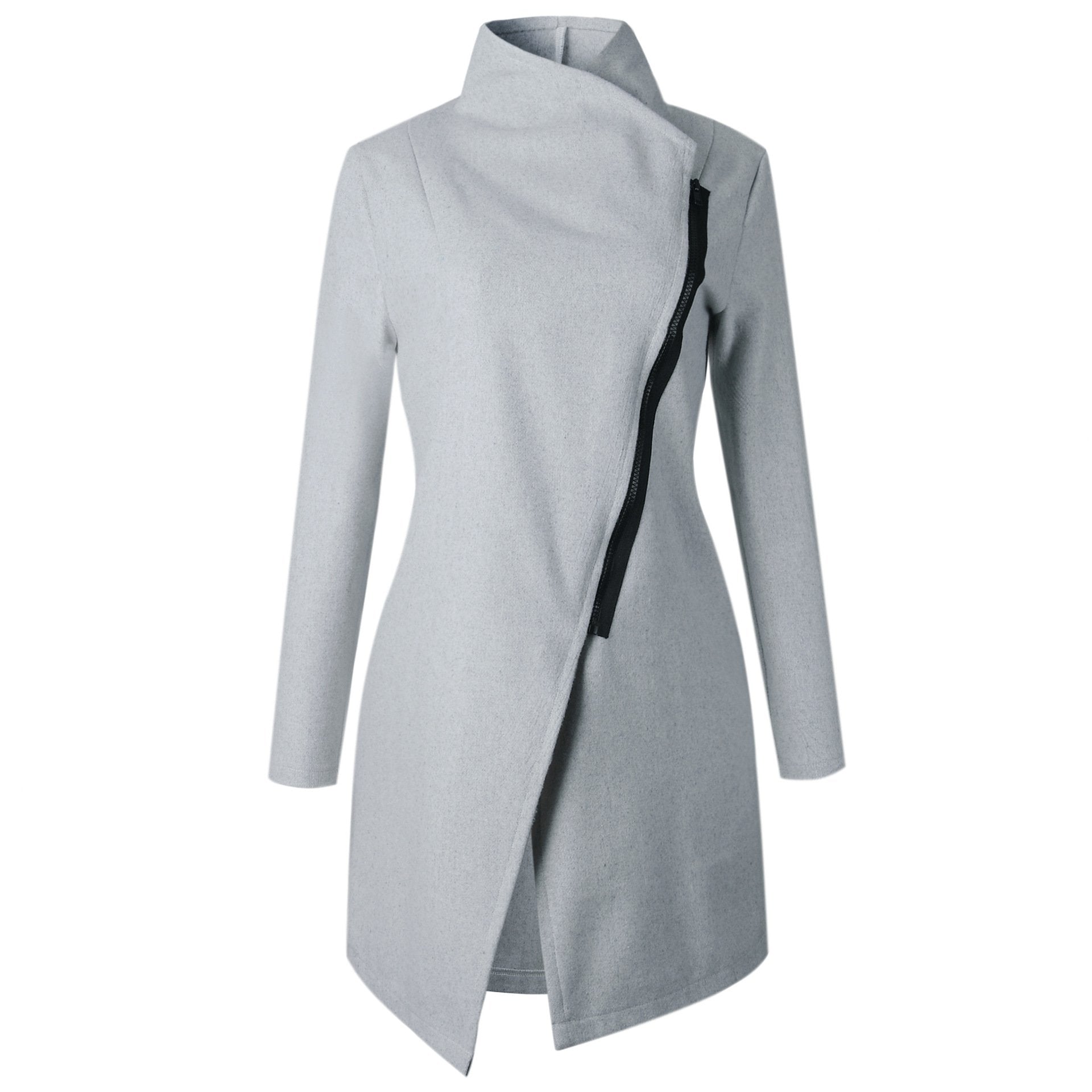 Stunncal Slim Zipper Coat