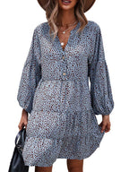 Stunncal Long Sleeve Leopard Print Dress