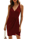 Stunncal V-Neck Slim Sleeveless Dress